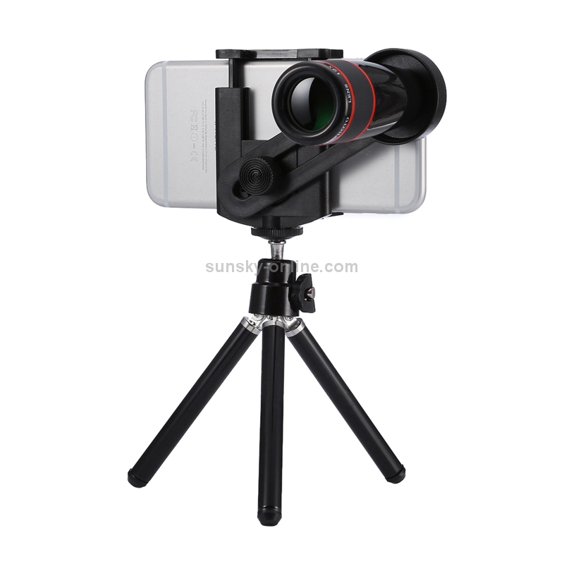 Universal 12x Zoom Optical Telescope Telephoto Camera Lens Kit, Suitable for Width as 5.5cm-8.5cm Mobile Phone(Black) Universal 12x Zoom Optical Telescope Telephoto Camera Lens Kit, Suitable for Width as 5.5cm-8.5cm Mobile Phone(Black)
