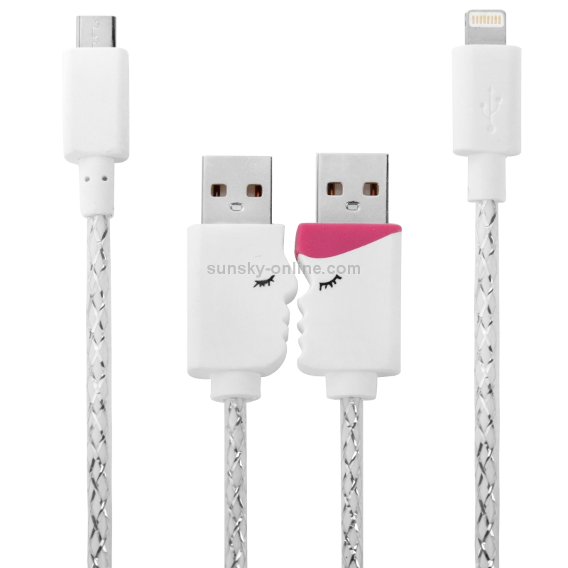 1m Lovers Style 8 Pin to USB 2.0 & Micro USB to USB 2.0 Data Sync Charging Cable for iPhone 8 / 8 Plus, iPhone 7 & 7 Plus, iPhone 6 & 6s / iPhone 5 & 5S, Samsung, HTC, LG 1m Lovers Style 8 Pin to USB 2.0 & Micro USB to USB 2.0 Data Sync Charging Cable for iPhone 8 / 8 Plus, iPhone 7 & 7 Plus, iPhone 6 & 6s / iPhone 5 & 5S, Samsung, HTC, LG