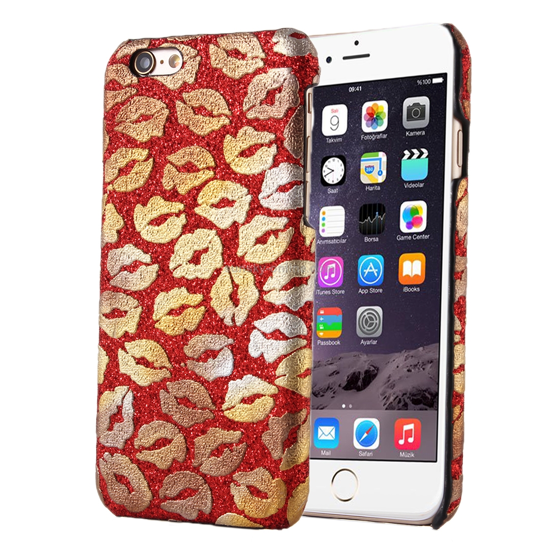 Sexy Lip Print Patterns Hard Back Cover Protective Back Case for iPhone 6 & 6s(Red)