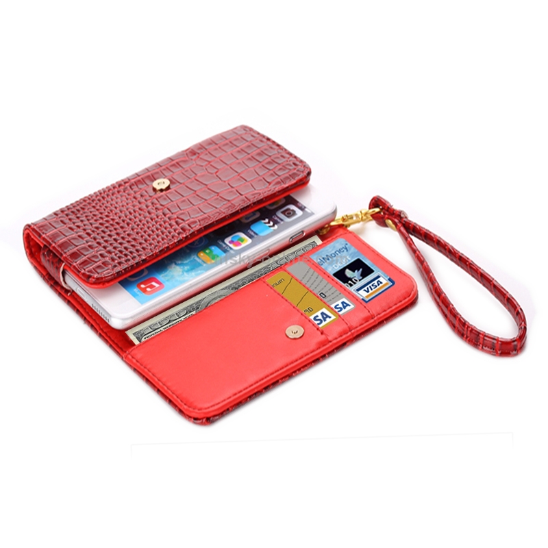 Universal Crocodile Texture Leather Case with Card Slots & Wallet & Lanyard for iPhone 6 Plus & 6S Plus / 6 / 5 / 5S / 5C / Galaxy / S 5 / S IV / i9500(Red) Universal Crocodile Texture Leather Case with Card Slots & Wallet & Lanyard for iPhone 6 Plus & 6S Plus / 6 / 5 / 5S / 5C / Galaxy / S 5 / S IV / i9500(Red)