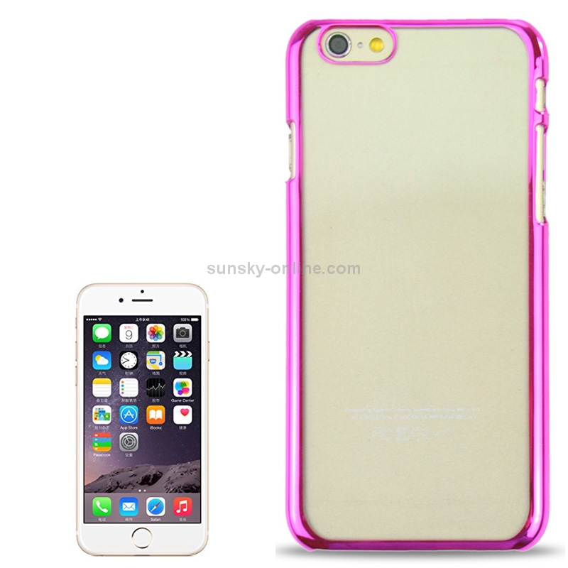 Ultrathin Smooth Surface Plating PC Protective Hard Case for iPhone 6 Plus & 6S Plus(Magenta)
