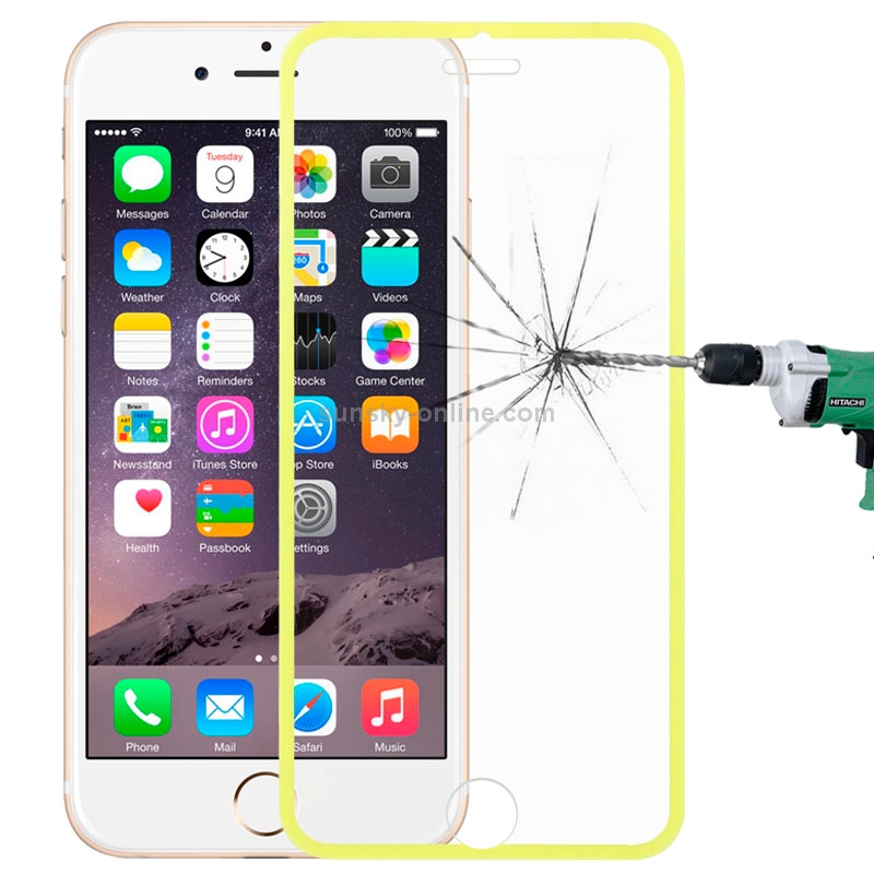 0.3mm Dustproof Explosion-proof Full Screen Narrow Bezel Tempered Glass Film for iPhone 6 Plus(Yellow) 0.3mm Dustproof Explosion-proof Full Screen Narrow Bezel Tempered Glass Film for iPhone 6 Plus(Yellow)