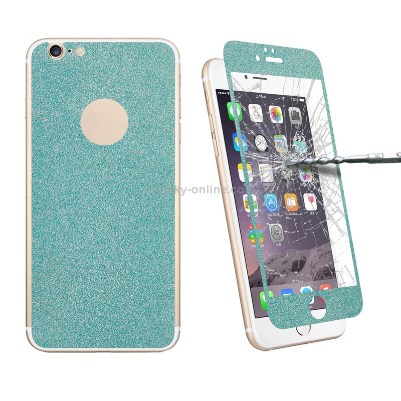 0.3mm 9H Surface Hardness Glitter Powder Front + Back Tempered Glass Film for iPhone 6 Plus & 6s Plus(Blue) 0.3mm 9H Surface Hardness Glitter Powder Front + Back Tempered Glass Film for iPhone 6 Plus & 6s Plus(Blue)