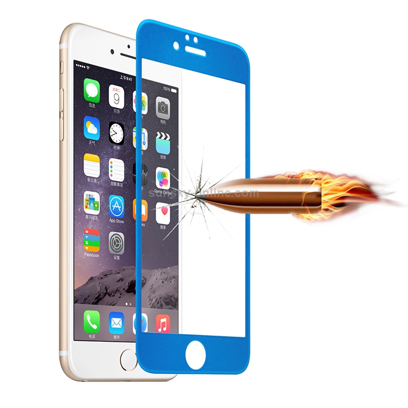 0.3mm 3D Curved Explosion-proof Tempered Glass Full Screen Film With Soft Colorized Frosted Carbon Fibre Edge for iPhone 6 Plus & 6s Plus(Blue) 0.3mm 3D Curved Explosion-proof Tempered Glass Full Screen Film With Soft Colorized Frosted Carbon Fibre Edge for iPhone 6 Plus & 6s Plus(Blue)