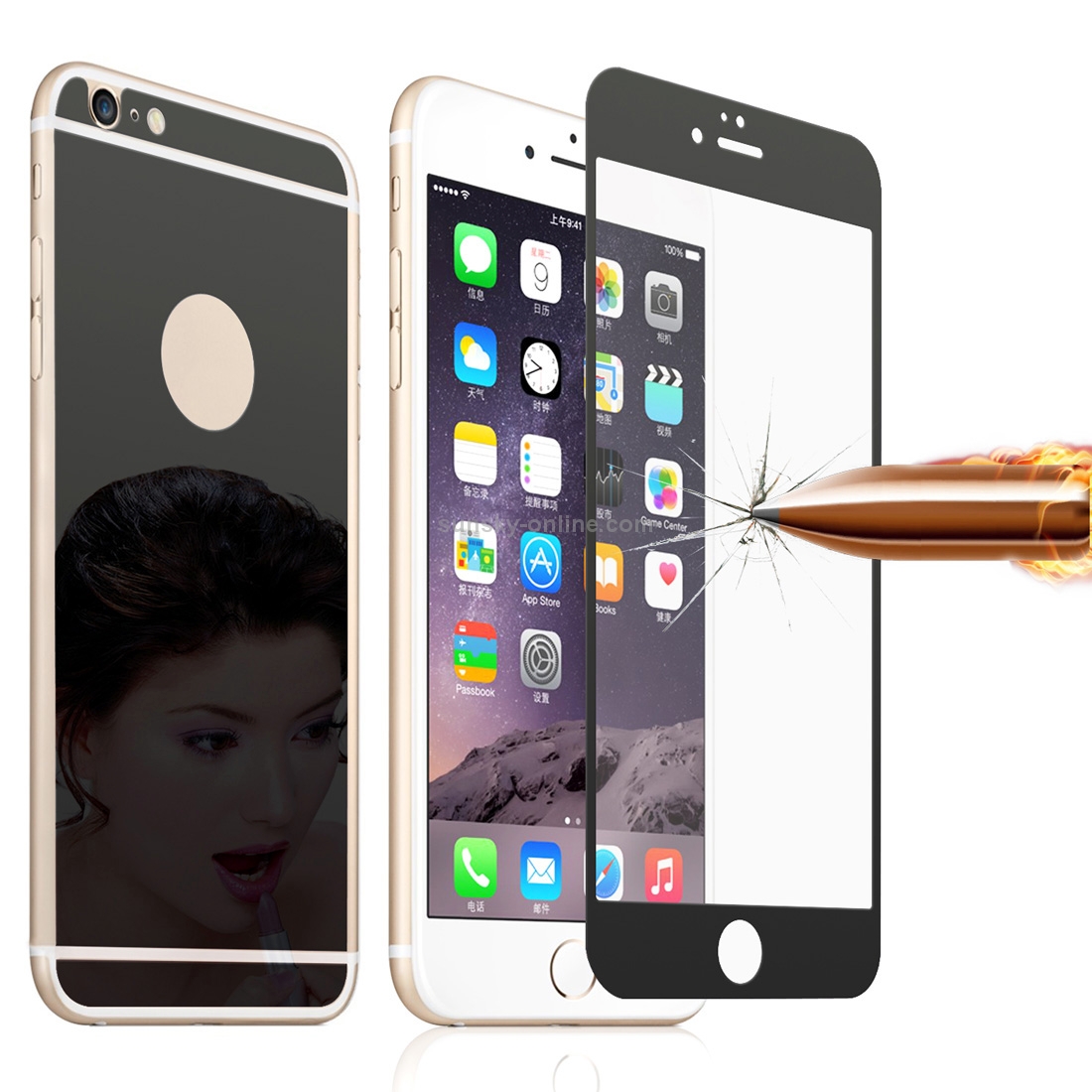 0.3mm Ultra-thin Plating Full Screen Front + Back Color Mirror Tempered Glass Screen Protector for iPhone 6 Plus & 6s Plus(Black) 0.3mm Ultra-thin Plating Full Screen Front + Back Color Mirror Tempered Glass Screen Protector for iPhone 6 Plus & 6s Plus(Black)
