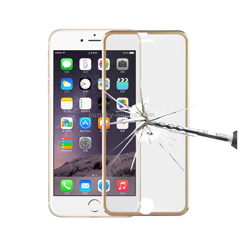 Titanium Alloy Metal Tempered Glass Film for iPhone 6/7/8(Gold) Titanium Alloy Metal Tempered Glass Film for iPhone 6/7/8(Gold)