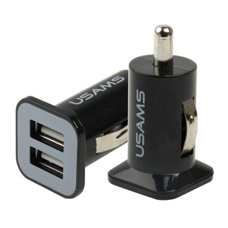 USAMS High Performance 2.1A + 1A Dual USB Port Car Charger for iPad Air 2 & Air & 4, iPhone 6 & 6 Plus & 5C & 5S & 4 & 4S, iPod touch, Galaxy Tablet / Note Series and Other Mobile Phone, Navigators(Black) USAMS High Performance 2.1A + 1A Dual USB Port Car Charger for iPad Air 2 & Air & 4, iPhone 6 & 6 Plus & 5C & 5S & 4 & 4S, iPod touch, Galaxy Tablet / Note Series and Other Mobile Phone, Navigators(Black)