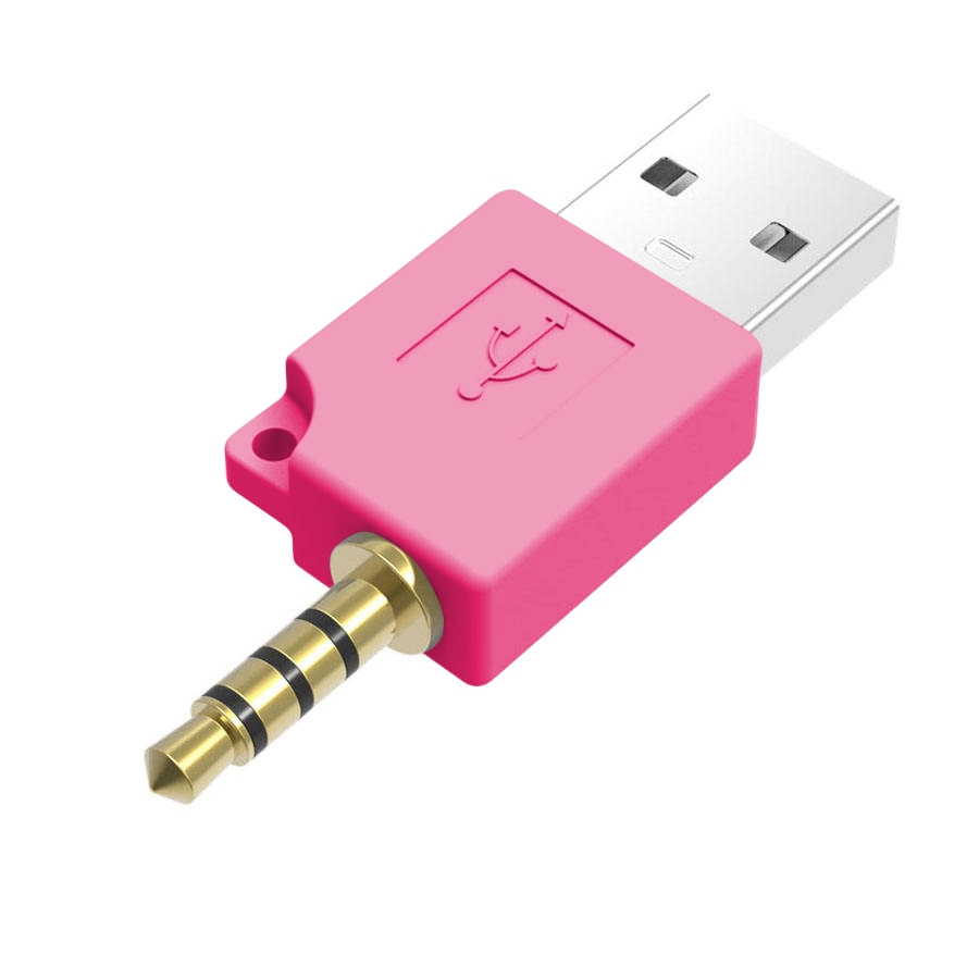 For iPod shuffle 3rd / 2nd USB Data Dock Charger Adapter, Length: 4.6cm(Magenta)