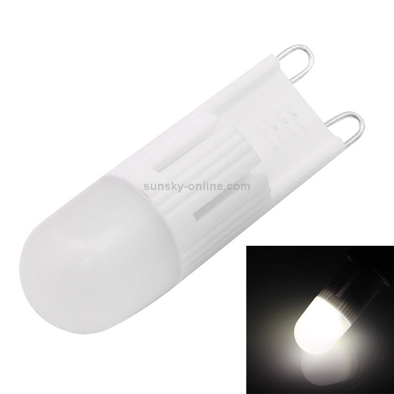 G9 2W 80-100LM Dimmable Ceramic Light Bulb, 1 High Power LED, White Light, AC 220V