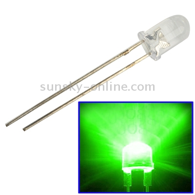 1000pcs 5mm Green Light Water Clear LED Lamp (1000pcs in one packaging, the price is for 1000pcs)(Green Light)