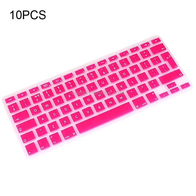 10 PCS Silicone Soft European-style English Keyboard Protector Cover Skin for MacBook Pro 13.3 inch / 15.4 inch / 17.3 inch(Magenta) 10 PCS Silicone Soft European-style English Keyboard Protector Cover Skin for MacBook Pro 13.3 inch / 15.4 inch / 17.3 inch(Magenta)