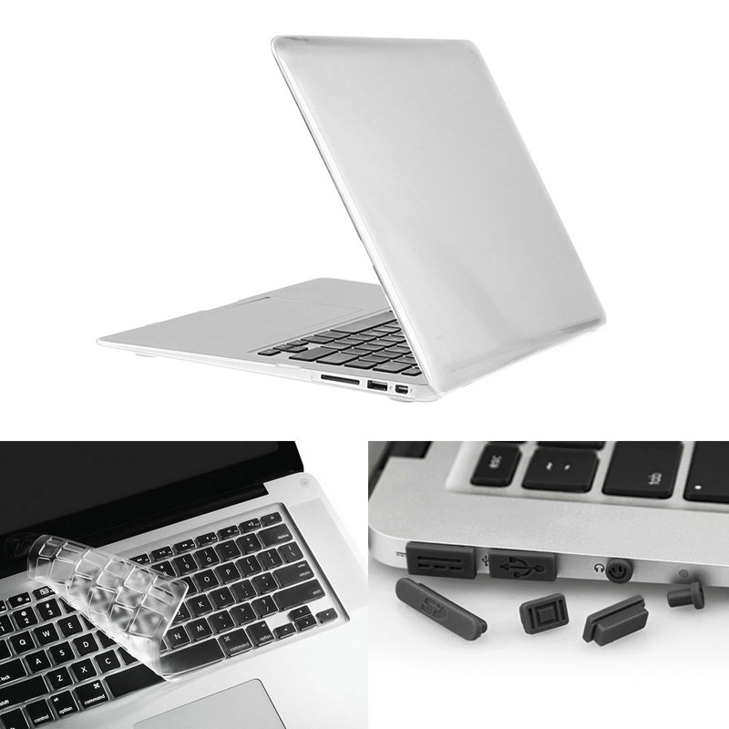 ENKAY for Macbook Air 11.6 inch (US Version) / A1370 / A1465 Hat-Prince 3 in 1 Crystal Hard Shell Plastic Protective Case with Keyboard Guard & Port Dust Plug(White) ENKAY for Macbook Air 11.6 inch (US Version) / A1370 / A1465 Hat-Prince 3 in 1 Crystal Hard Shell Plastic Protective Case with Keyboard Guard & Port Dust Plug(White)