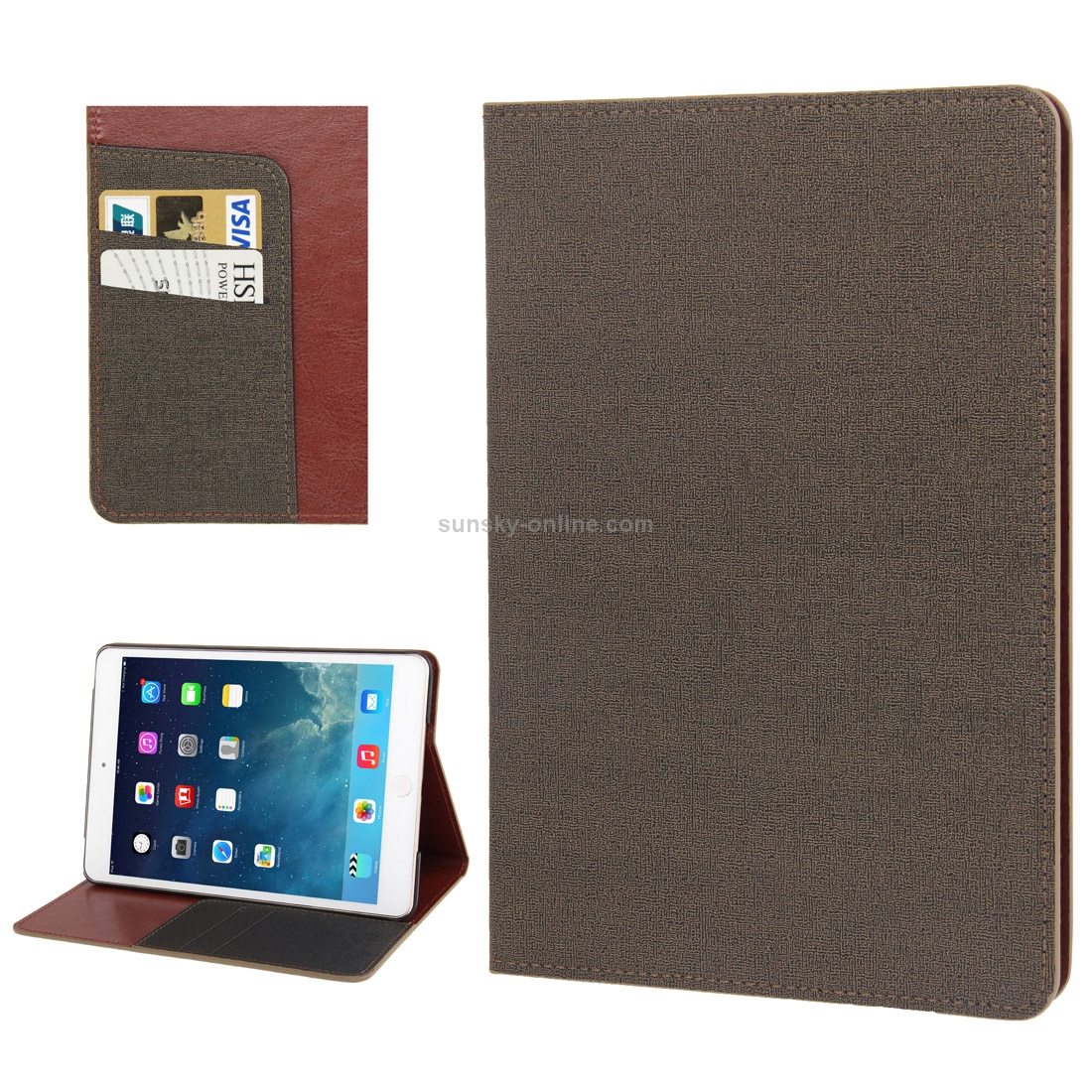 Linen Texture Leather Case with Credit Card Slot & Holder for iPad mini / mini 2 Retina Linen Texture Leather Case with Credit Card Slot & Holder for iPad mini / mini 2 Retina