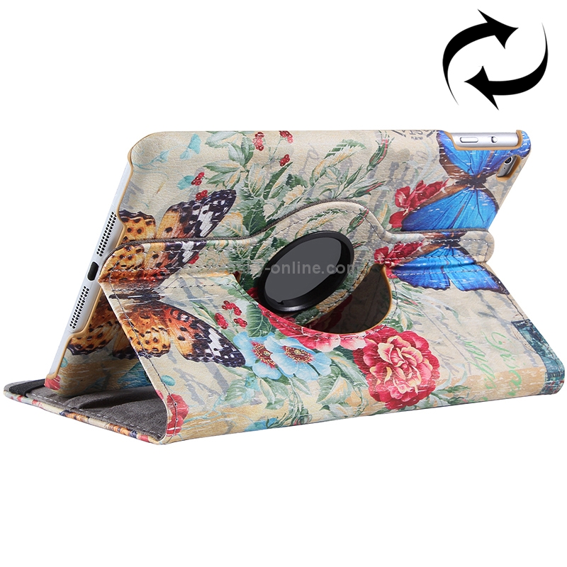 Drawing Pattern 360 Degree Rotation Leather Case with 2 Gears Holder for iPad mini 4 Drawing Pattern 360 Degree Rotation Leather Case with 2 Gears Holder for iPad mini 4