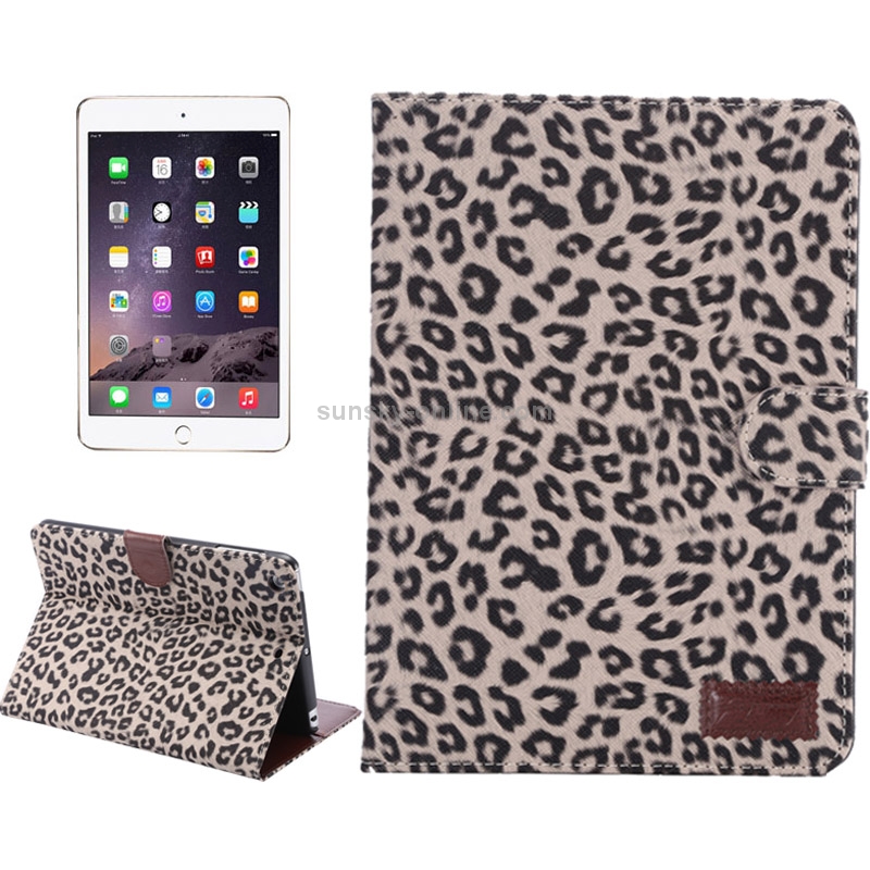 Leopard Texture Leather Case with Card Slots & Holder & Wallet & Sleep Function for iPad mini 3 / mini 2 Retina(Brown) Leopard Texture Leather Case with Card Slots & Holder & Wallet & Sleep Function for iPad mini 3 / mini 2 Retina(Brown)