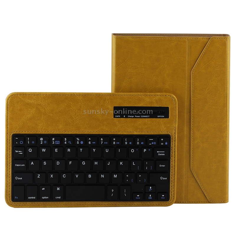Bluetooth 3.0 ABS Hard Key Keyboard and Crazy Horse Texture Leather Tablet Case with Holder for iPad mini / mini 2 Retina(Yellow) Bluetooth 3.0 ABS Hard Key Keyboard and Crazy Horse Texture Leather Tablet Case with Holder for iPad mini / mini 2 Retina(Yellow)