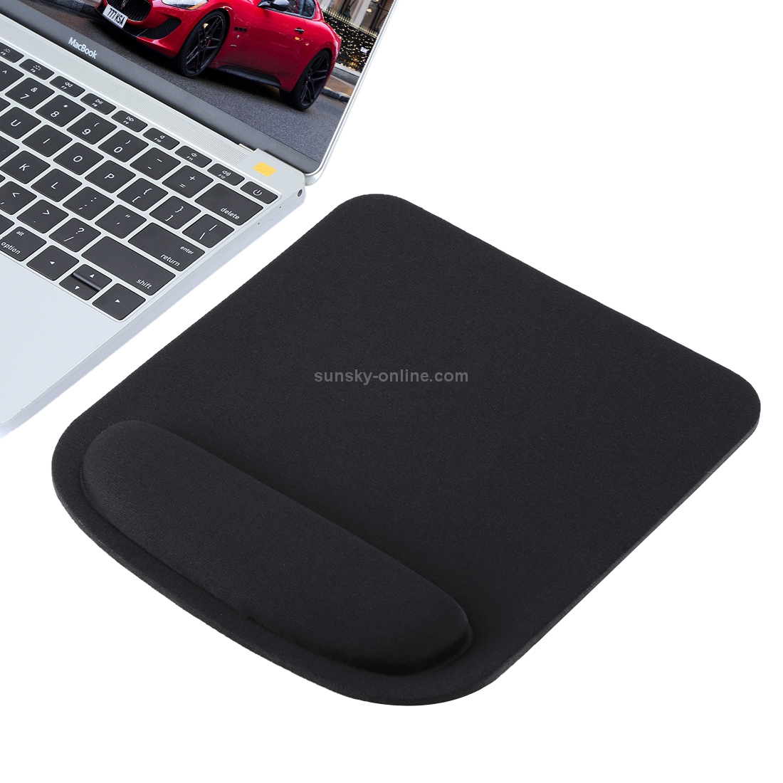 Cloth Wrist Rest Mouse Pad(Black)