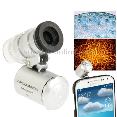 60X Zoom Digital Mobile Phone Microscope Magnifier with Plastic Case & LED Light for Galaxy S IV / i9500 60X Zoom Digital Mobile Phone Microscope Magnifier with Plastic Case & LED Light for Galaxy S IV / i9500
