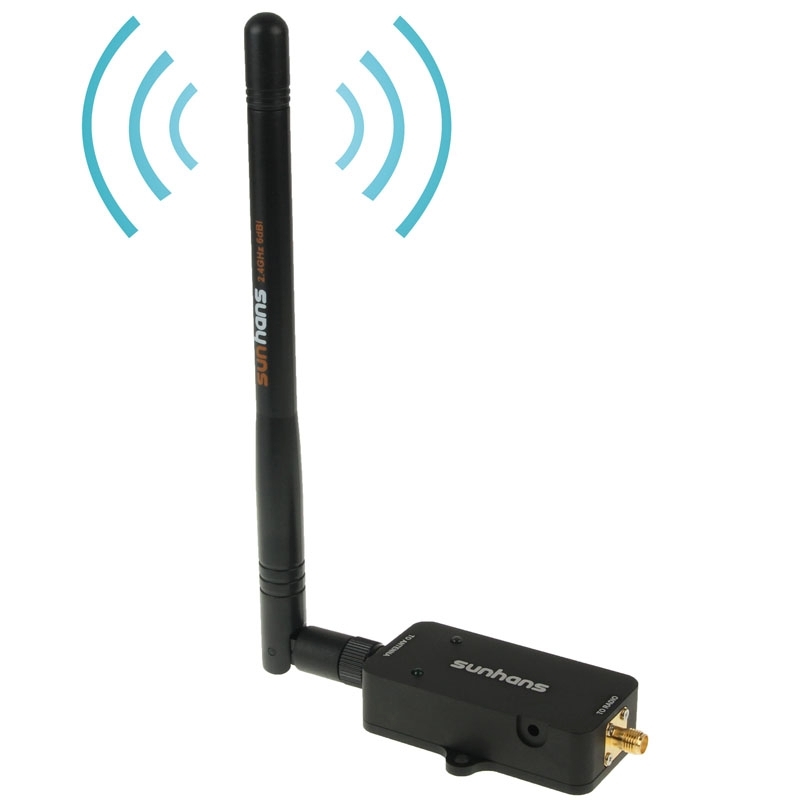 Sunhans SH24BTA-N 35dBm 2.4GHz 3W 11N/G/B WiFi Signal Booster WiFi Amplifier Wireless Repeater(Black)