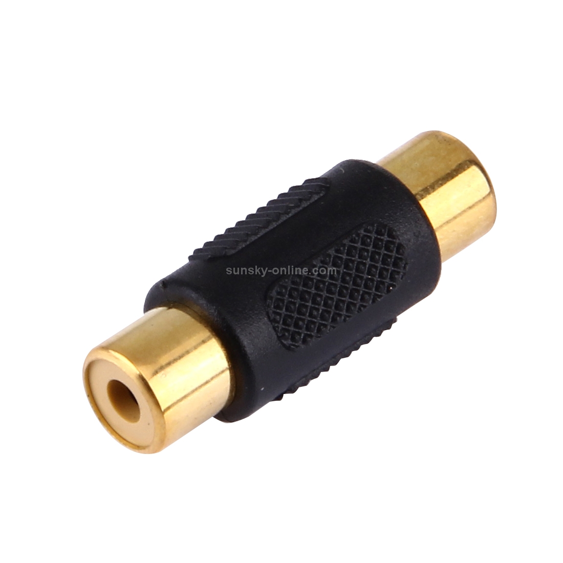 Gold RCA Female to Gold RCA Female Connector(Black)