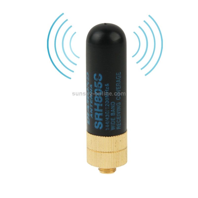 SRH805S Short SMA-F Perempuan VHF + UHF Dual Band Handheld Radio Antena, Antenna Length: 4.5cm