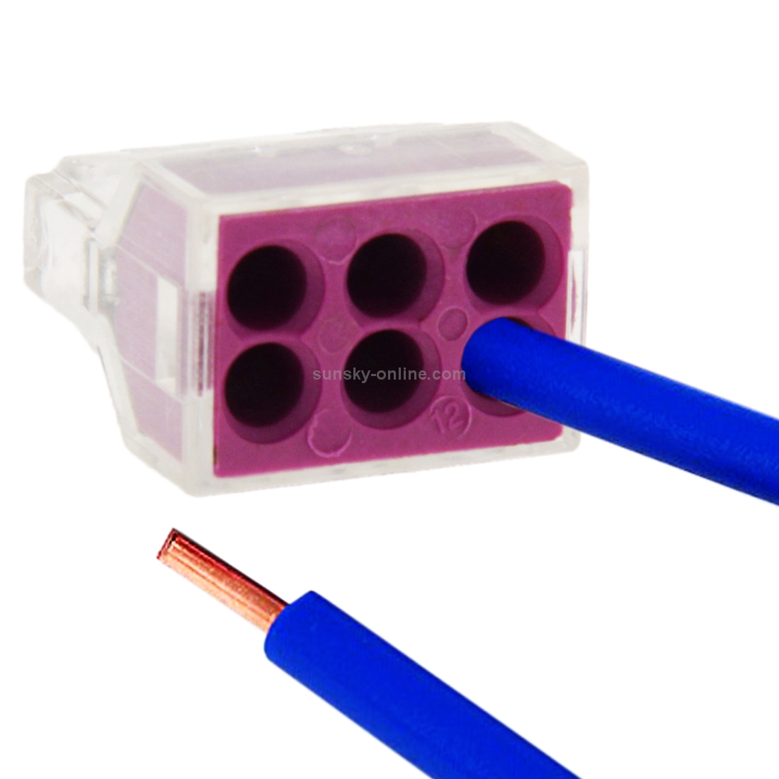 10 PCS 6 Pin Junction Box Push-in Wire Connector for Sectional Area 1-2.5 Square Millimeter Hard Wire