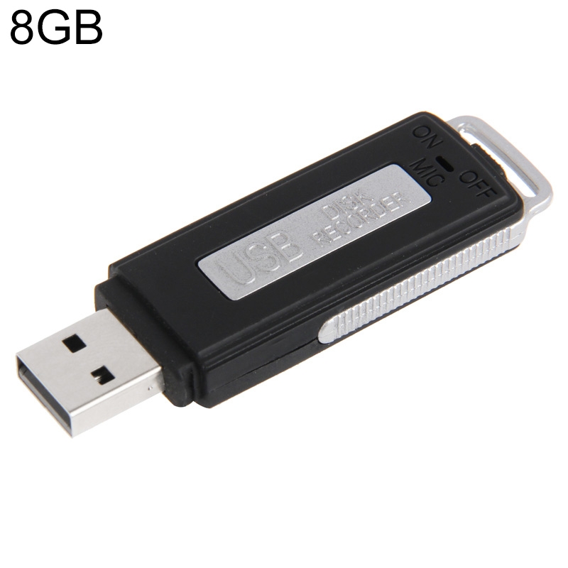 USB Voice Recorder + 8GB USB Flash Disk(Black)