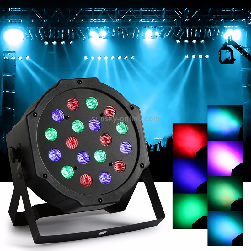 LED-B11  Plastic PAR Light DMX512 10W 18 LED RGB  Stage Light, Master / Slave Control / Auto Run Mode