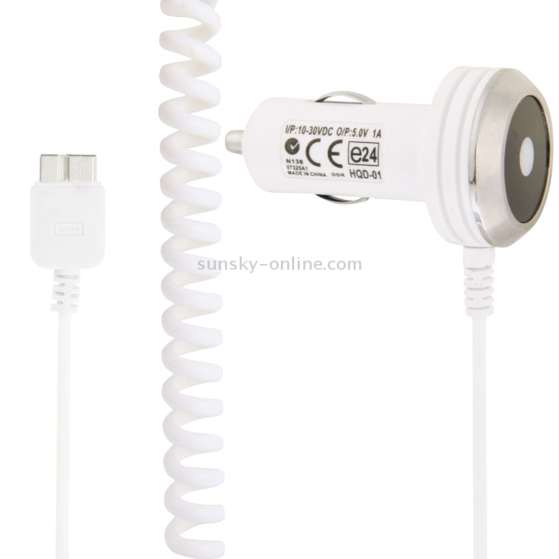 5V 1A Micro USB Car Charger Coiled Cable for Galaxy S5 / G9000 / Note III / N9000 (White) 5V 1A Micro USB Car Charger Coiled Cable for Galaxy S5 / G9000 / Note III / N9000 (White)
