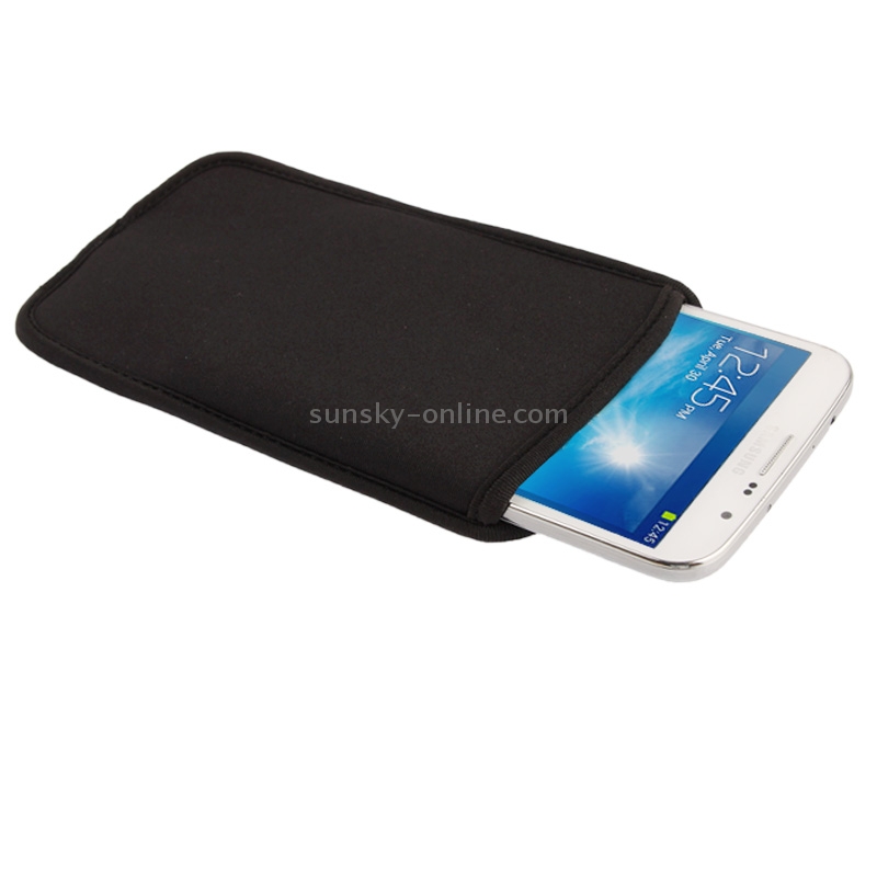 Elastic Flannel Pocket Sleeve Bag for Galaxy Mega 6.3 / i9200(Black)