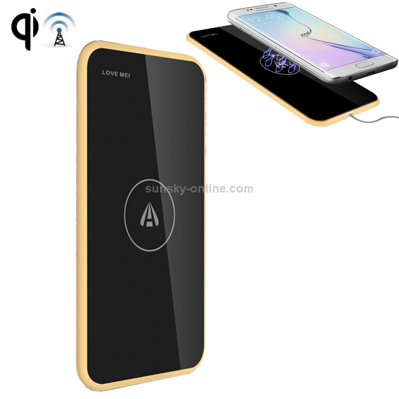 LOVE MEI QI Standard Wireless Charger for iPhone 8 / 8 Plus / X & Galaxy S6 Edge+ / Edge / S6 / S5 / S4 / S3 & Note 4 / 3 / 2, iPhone 6 / 6 Plus with Receiver Case(Champagne) LOVE MEI QI Standard Wireless Charger for iPhone 8 / 8 Plus / X & Galaxy S6 Edge+ / Edge / S6 / S5 / S4 / S3 & Note 4 / 3 / 2, iPhone 6 / 6 Plus with Receiver Case(Champagne)