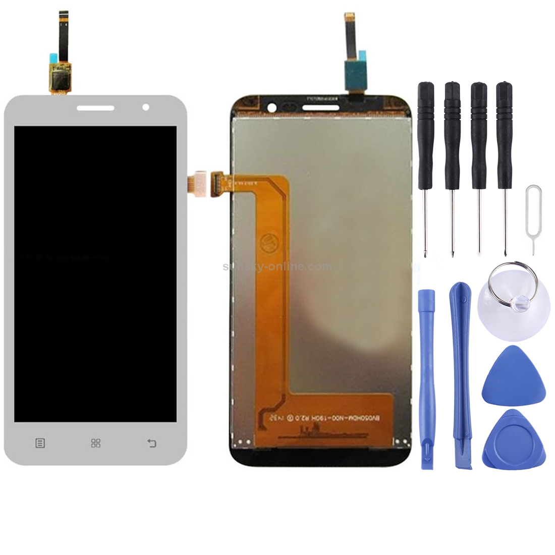 OEM LCD Screen for Lenovo A8 / A806 / A808T with Digitizer Full Assembly (White)