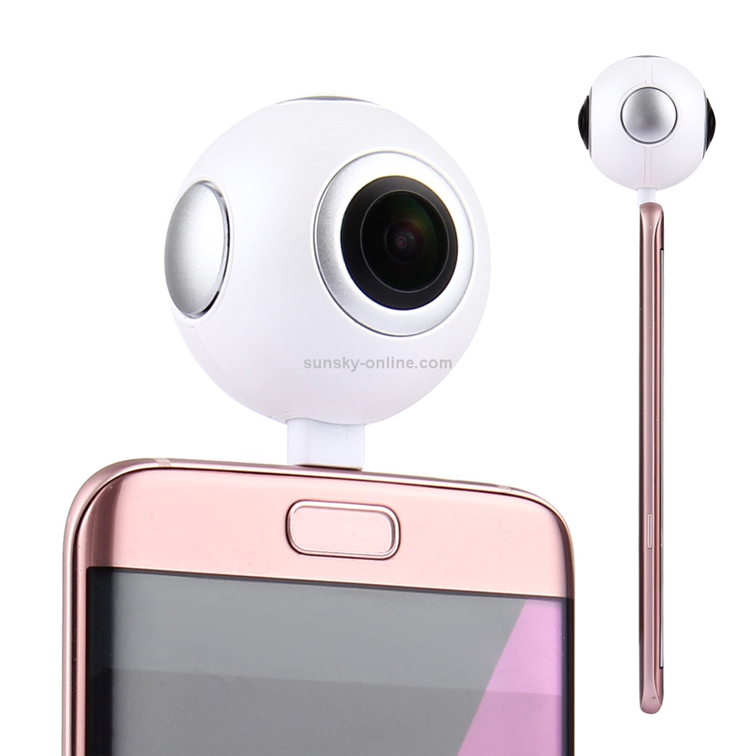720 Degree 3.0MP Panoramic VR Camera Dual Spherical Fisheye Lens with Micro USB to Micro USB Adapter & Micro USB to USB-C / Type-C Adapter for Samsung, Huawei, Xiaomi, LG etc. Android Phones 720 Degree 3.0MP Panoramic VR Camera Dual Spherical Fisheye Lens with Micro USB to Micro USB Adapter & Micro USB to USB-C / Type-C Adapter for Samsung, Huawei, Xiaomi, LG etc. Android Phones
