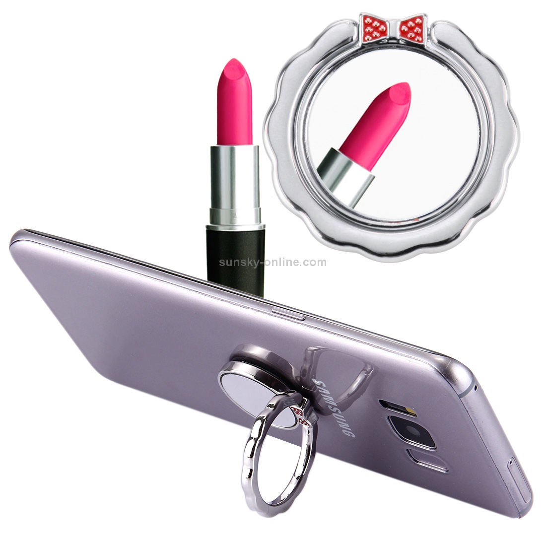 Bowknot Style Mirror Ring Phone Holder Bowknot Style Mirror Ring Phone Holder