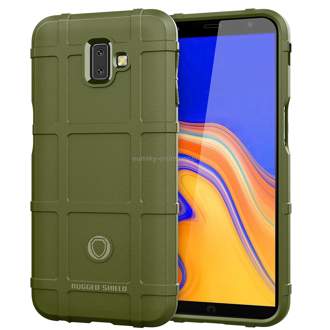 Full Coverage Shockproof TPU Case for Samsung Galaxy J6+(Green) Full Coverage Shockproof TPU Case for Samsung Galaxy J6+(Green)