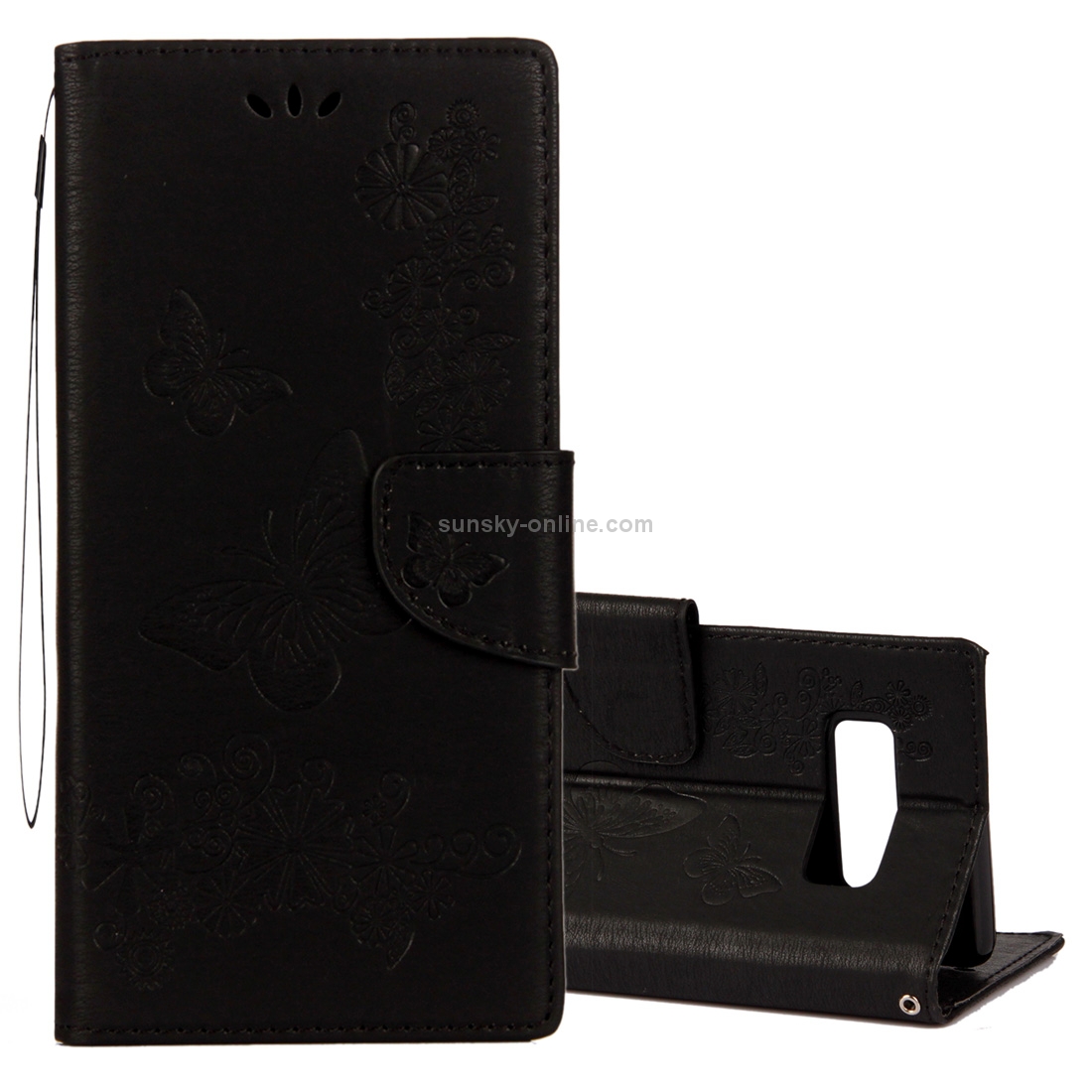 For Galaxy Note 8 Pressed Flowers Butterfly Pattern Horizontal Flip Leather Case with Holder & Card Slots & Wallet & Lanyard (Black) For Galaxy Note 8 Pressed Flowers Butterfly Pattern Horizontal Flip Leather Case with Holder & Card Slots & Wallet & Lanyard (Black)