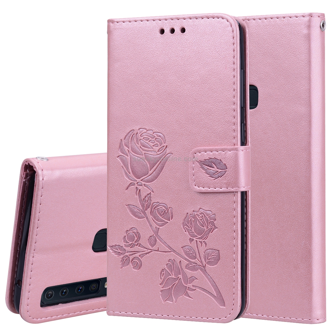 Rose Embossed Horizontal Flip PU Leather Case for Samsung Galaxy A9 (2018) , with Holder & Card Slots & Wallet (Rose Gold) Rose Embossed Horizontal Flip PU Leather Case for Samsung Galaxy A9 (2018) , with Holder & Card Slots & Wallet (Rose Gold)