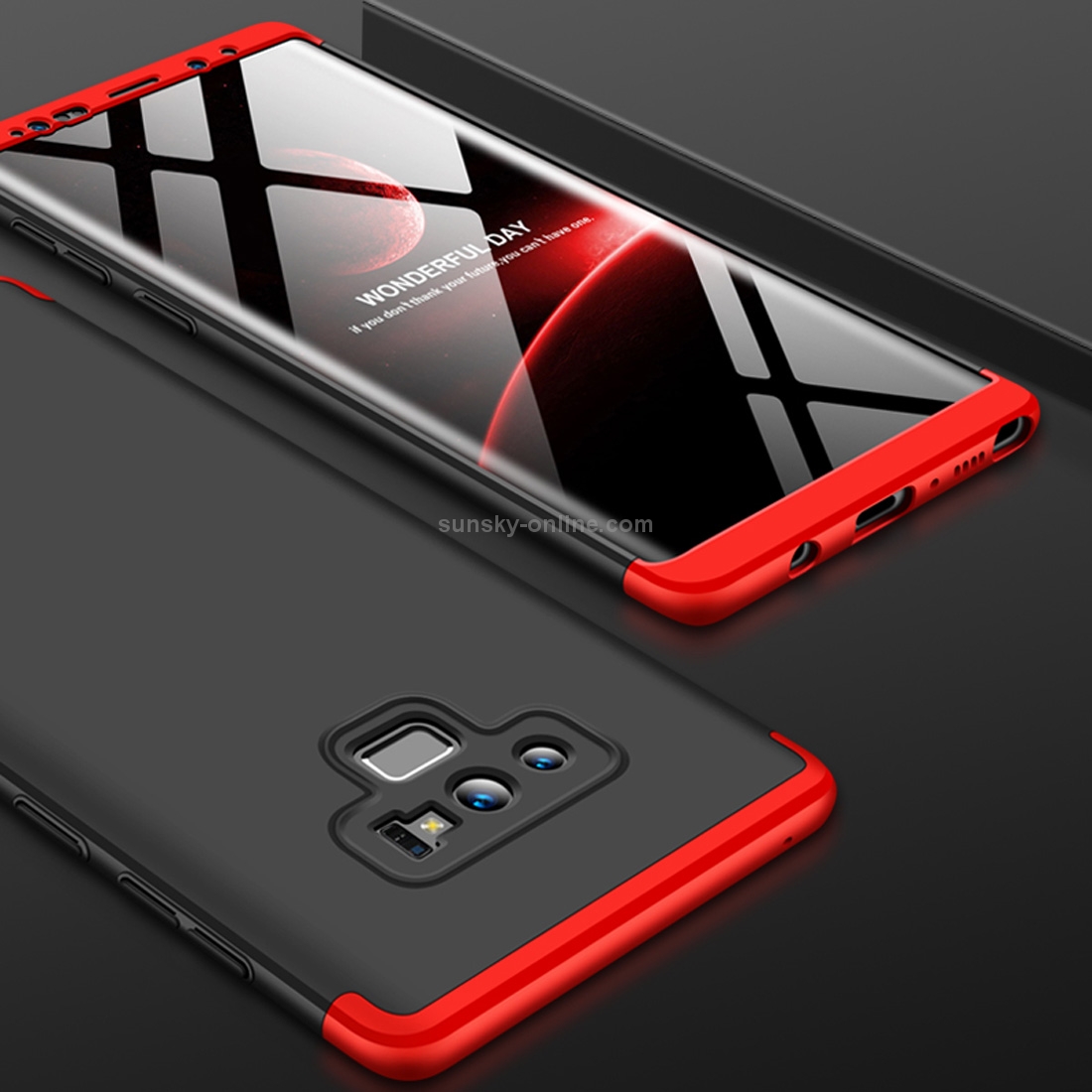 GKK Three Stage Splicing Full Coverage PC Case for Galaxy Note9 (Black+Red) GKK Three Stage Splicing Full Coverage PC Case for Galaxy Note9 (Black+Red)