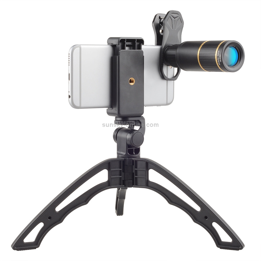 APEXEL APL-JS16XJJ04 Universal External 16X Metal HD Telephone Lens with Tripod APEXEL APL-JS16XJJ04 Universal External 16X Metal HD Telephone Lens with Tripod