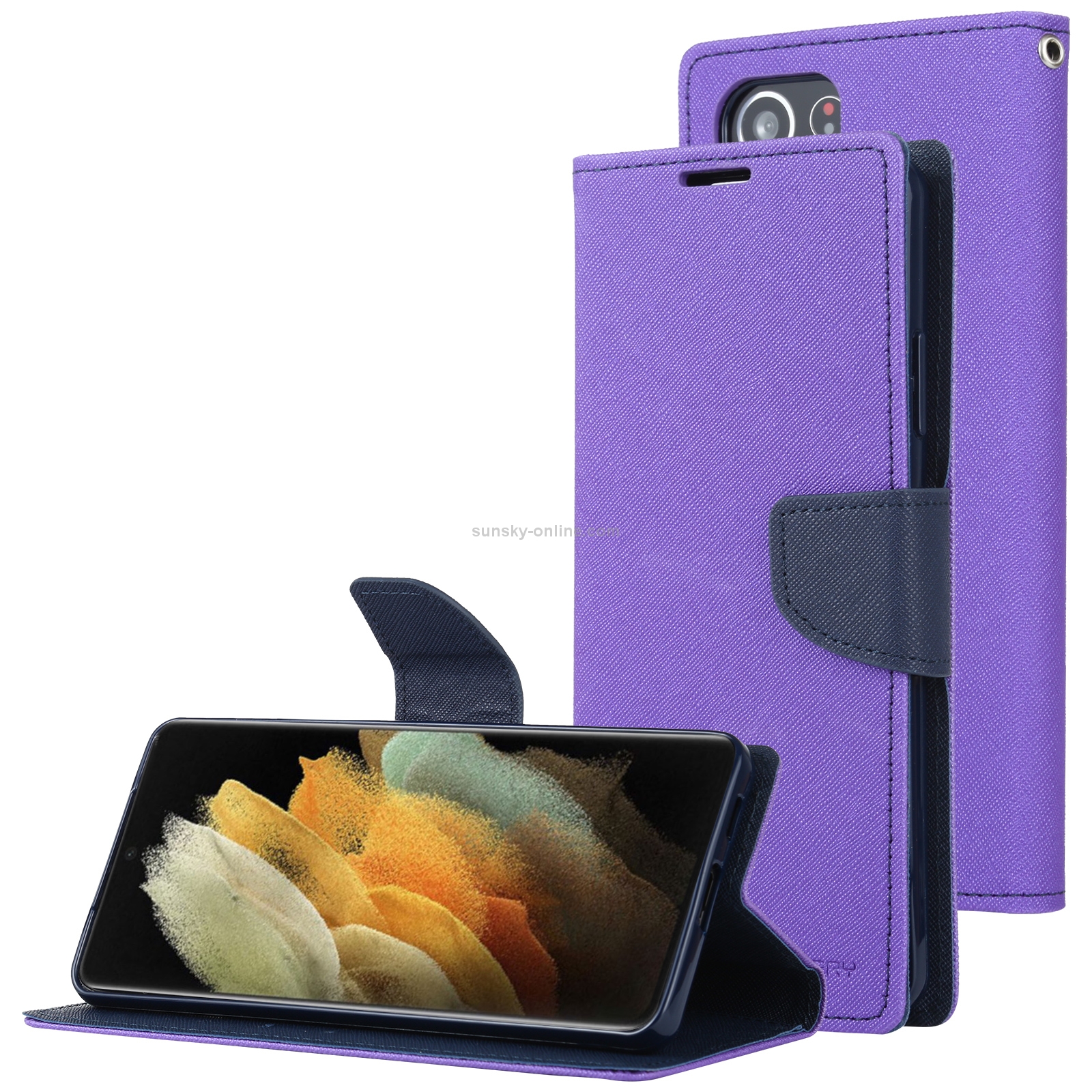 For Samsung Galaxy S21 Ultra 5G GOOSPERY FANCY DIARY Horizontal Flip PU Leather Case with Holder & Card Slots & Wallet (Purple) For Samsung Galaxy S21 Ultra 5G GOOSPERY FANCY DIARY Horizontal Flip PU Leather Case with Holder & Card Slots & Wallet (Purple)