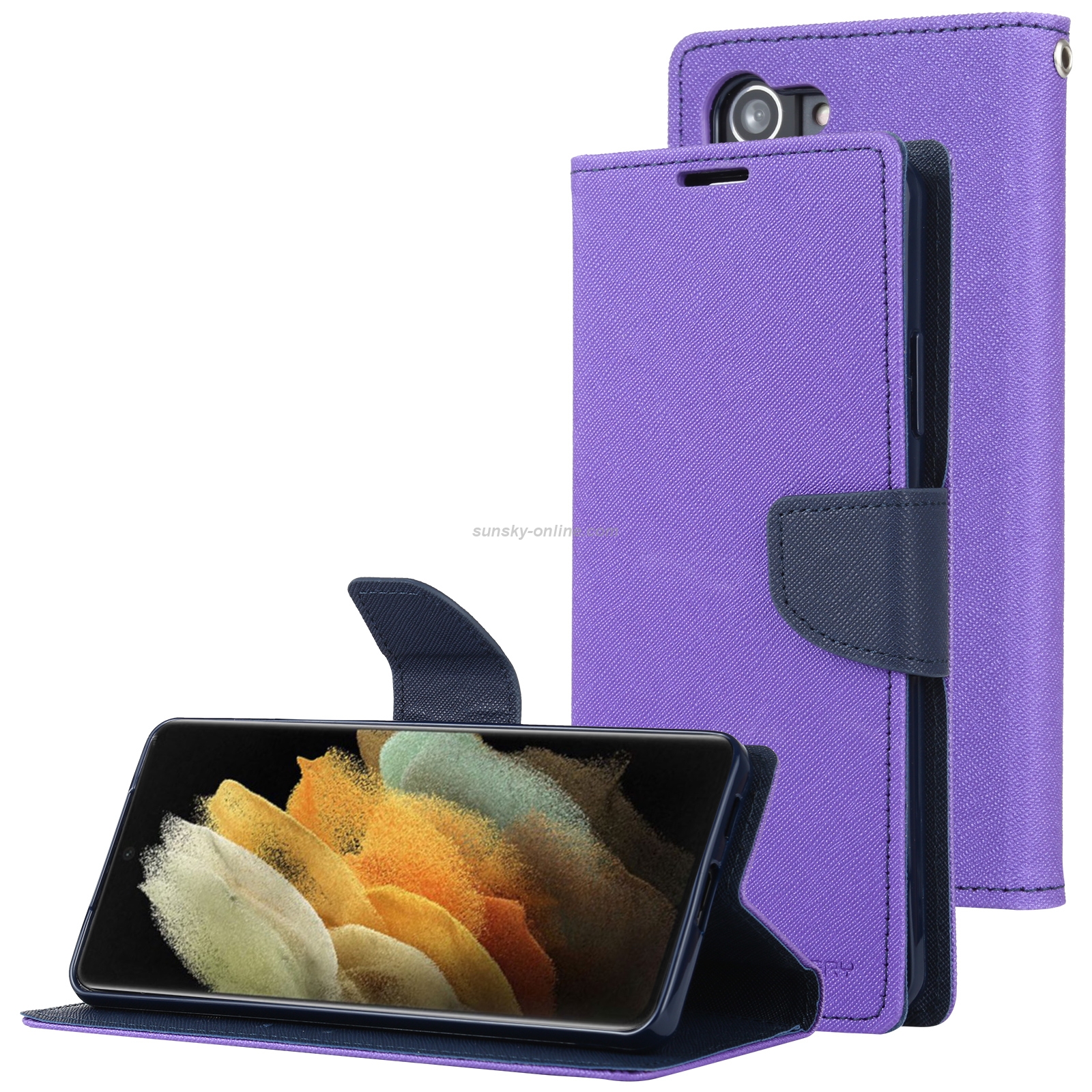 For Samsung Galaxy S21+ 5G GOOSPERY FANCY DIARY Horizontal Flip PU Leather Case with Holder & Card Slots & Wallet (Purple) For Samsung Galaxy S21+ 5G GOOSPERY FANCY DIARY Horizontal Flip PU Leather Case with Holder & Card Slots & Wallet (Purple)