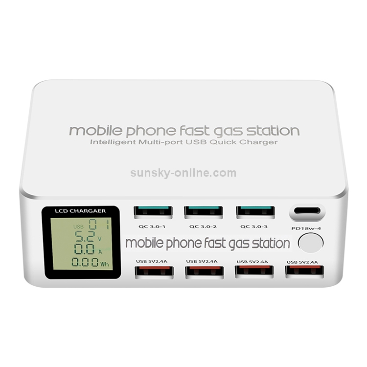 818D 8 In 1 Multi-function USB Charging Station Smart Socket Holder Stand 818D 8 In 1 Multi-function USB Charging Station Smart Socket Holder Stand