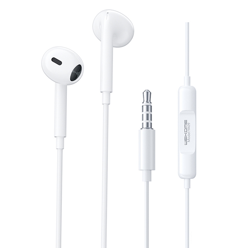 WK YA09 SHQ Series 3.5mm Music Semi-in-ear Wired Earphone (White) WK YA09 SHQ Series 3.5mm Music Semi-in-ear Wired Earphone (White)