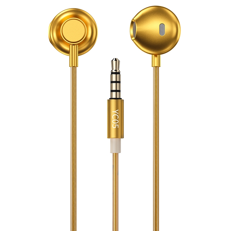 WK YC05 3.5mm Music In Ear Wired Earphone (Gold) WK YC05 3.5mm Music In Ear Wired Earphone (Gold)