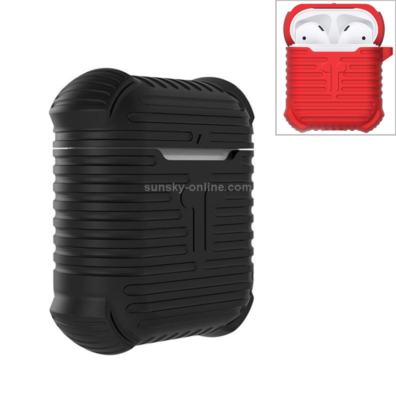 CYKE 8 Pin Interface Charging Box Dustproof Anti-fall Wireless Earphones Silicone Storage Case Earphones Case for Airpods(Black) CYKE 8 Pin Interface Charging Box Dustproof Anti-fall Wireless Earphones Silicone Storage Case Earphones Case for Airpods(Black)