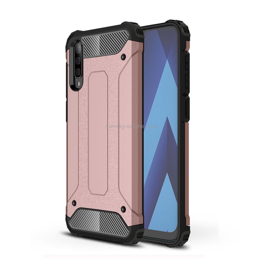 Magic Armor TPU + PC Combination Case for Galaxy A70 (Rose Gold)
