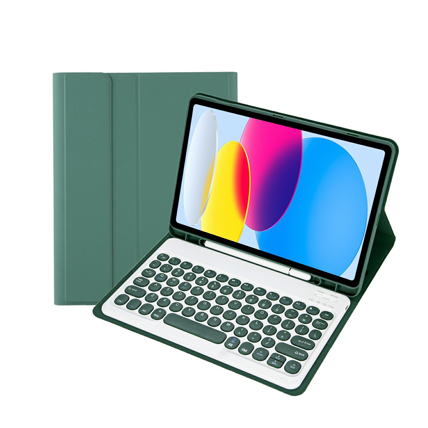 For iPad 10th Gen 10.9 2022 YA10B Lambskin Texture Bluetooth Keyboard Leather Tablet Case with Pen Slot (Dark Green) For iPad 10th Gen 10.9 2022 YA10B Lambskin Texture Bluetooth Keyboard Leather Tablet Case with Pen Slot (Dark Green)