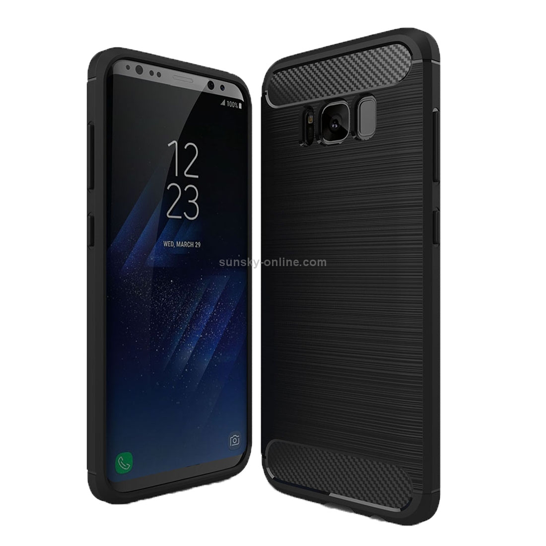 For Galaxy S8 + / G9550 Brushed Carbon Fiber Texture Shockproof TPU Protective Cover Case(Black) For Galaxy S8 + / G9550 Brushed Carbon Fiber Texture Shockproof TPU Protective Cover Case(Black)