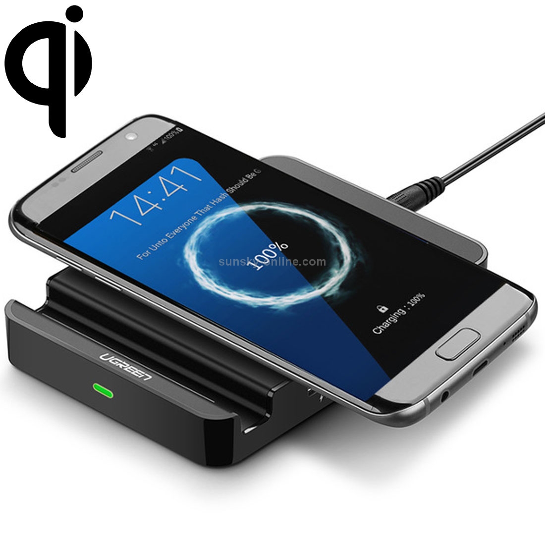 Ugreen 12V/2A QI Standard Wireless Charger with Dual USB Ports Ugreen 12V/2A QI Standard Wireless Charger with Dual USB Ports