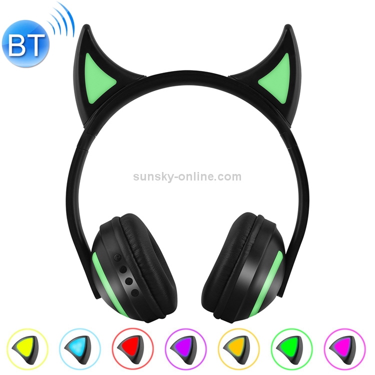 CYKE Glowing Devil Ear Stereo Bluetooth V4.2 + EDR Headphone Gaming Headset with LED Light